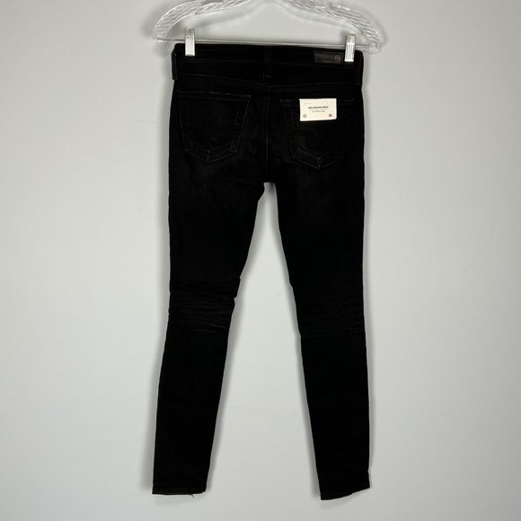 AG Adriano Goldschmied Legging Ankle Skinny Jeans 4 Year Distressed Black sz 24 - Picture 5 of 12